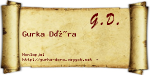 Gurka Dóra névjegykártya